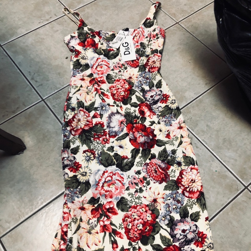 Dolce & Gabbana Long-Sleeve Floral Dress